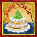 Christmas cake machine embroidery design 